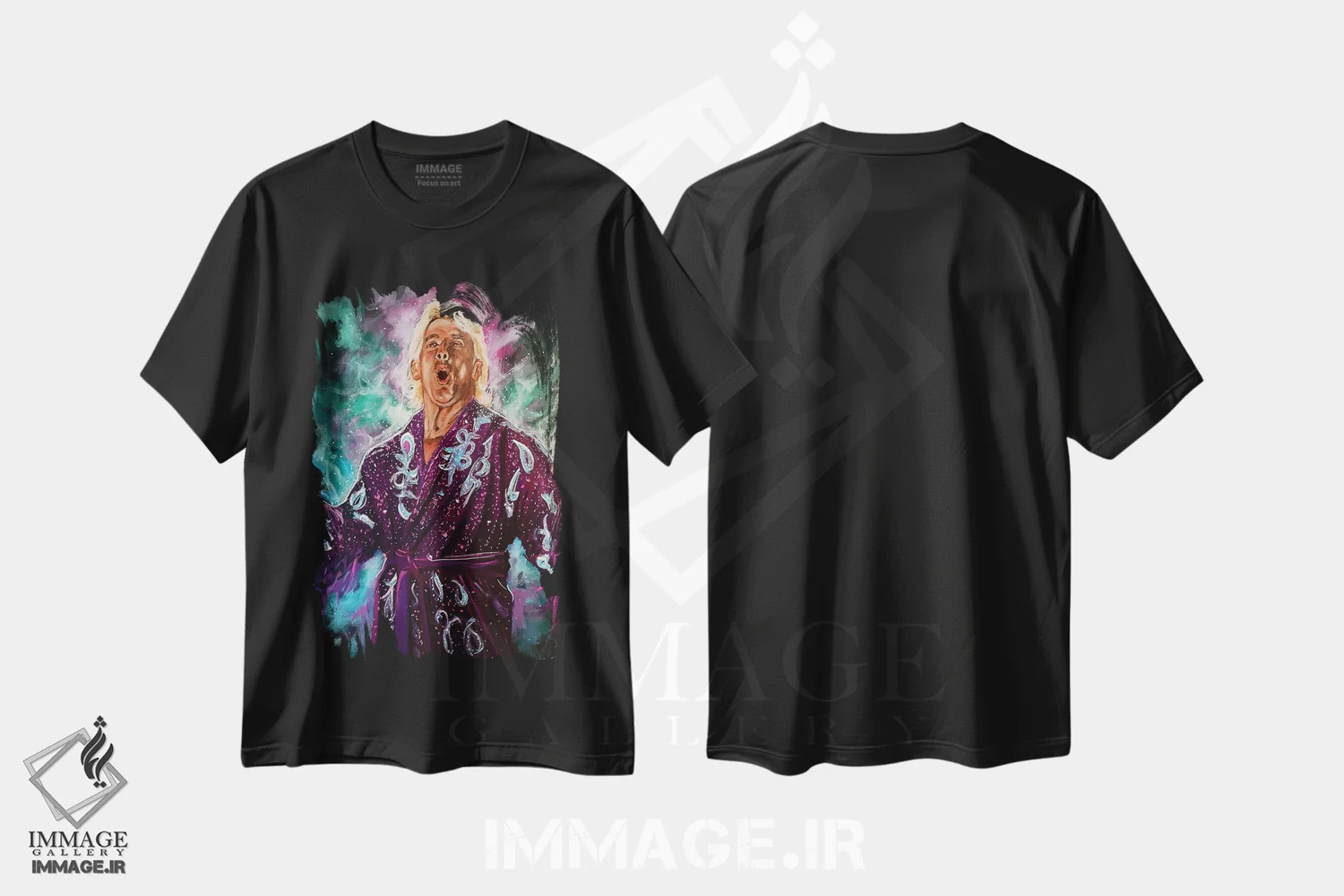 تیشرت مشکی طرح دار ریک فلیر پسر طبیعت، هنر دیجیتال اثر جوئل تِش | فروشگاه ایماژ