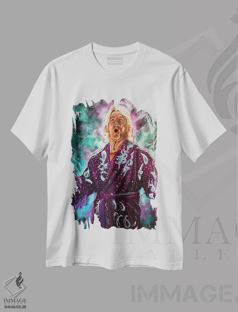 تیشرت سفید طرح دار ریک فلیر پسر طبیعت، هنر دیجیتال اثر جوئل تِش | immage.ir