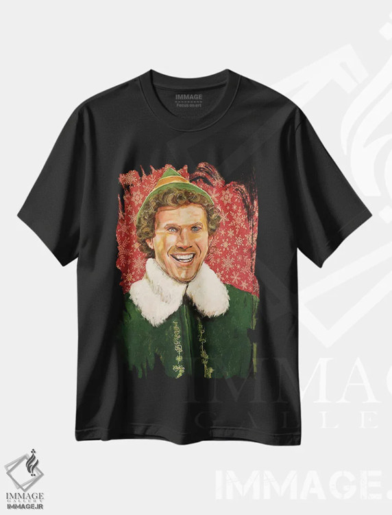 تیشرت مشکی طرح دار الف، هنر فاخر معاصر اثر جوئل تِش | immage.ir