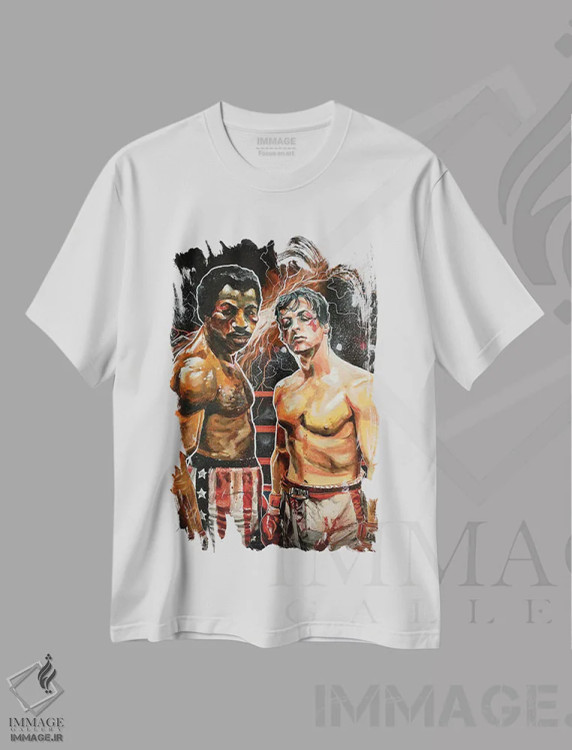 تیشرت سفید طرح دار گلادیاتورها، هنر آمریکایی آفریقایی تبار اثر جوئل تِش | immage.ir
