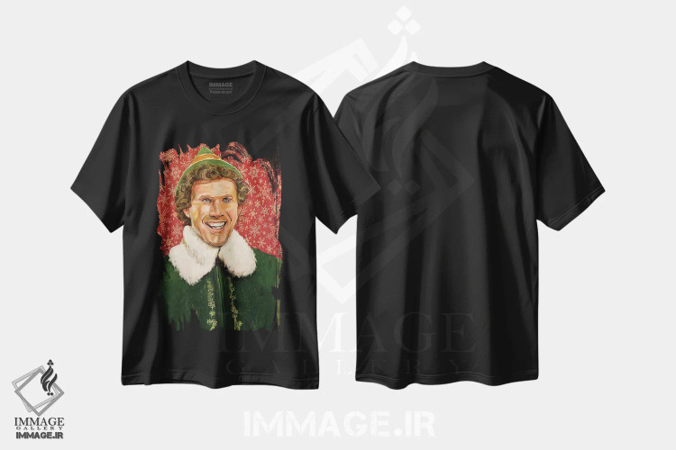 تیشرت مشکی طرح دار الف، هنر فاخر معاصر اثر جوئل تِش | immage.ir