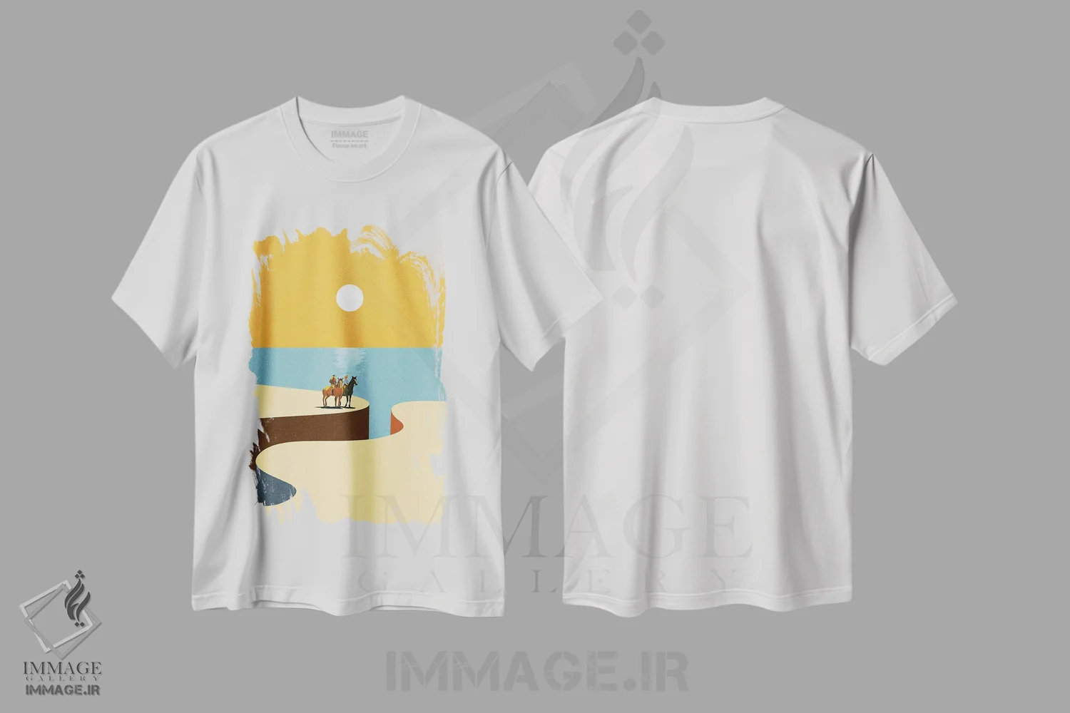 تیشرت سفید طرح دار فراتر از محدودیت ها، تزئینی اثر استون کلاژز | فروشگاه ایماژ