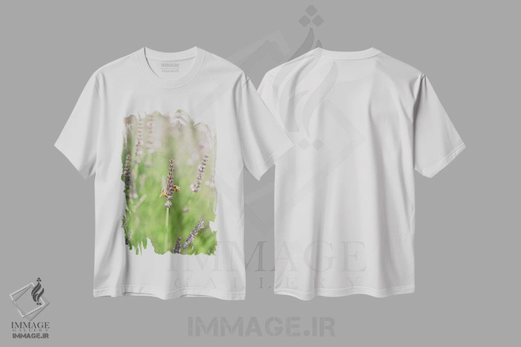 تیشرت سفید طرح دار زیستگاه طبیعی زنبورها، مدیوم اثر جاستین میلتون | فروشگاه ایماژ