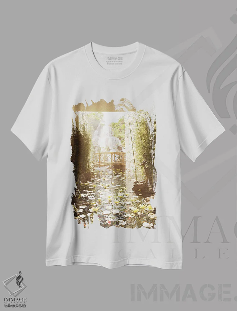 تیشرت سفید طرح دار بهار در کیوتو، عکاسی ترکیبی اثر جیمز ترالی | immage.ir