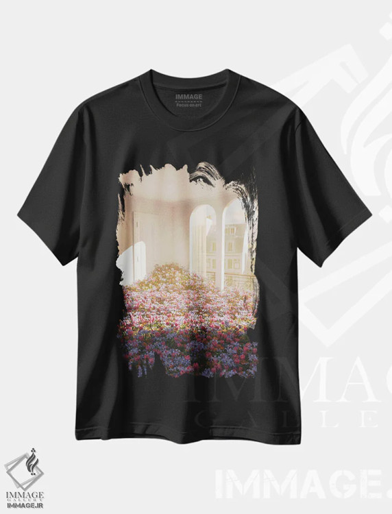 تیشرت مشکی طرح دار بهار در پاریس، عکاسی ترکیبی اثر جیمز ترالی | immage.ir