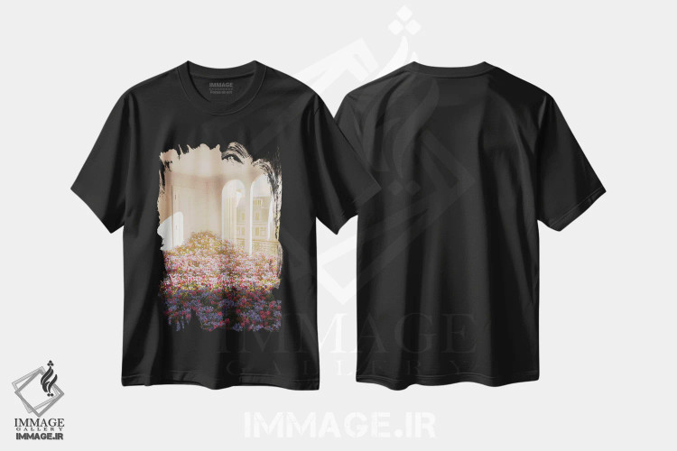 تیشرت مشکی طرح دار بهار در پاریس، عکاسی ترکیبی اثر جیمز ترالی | immage.ir