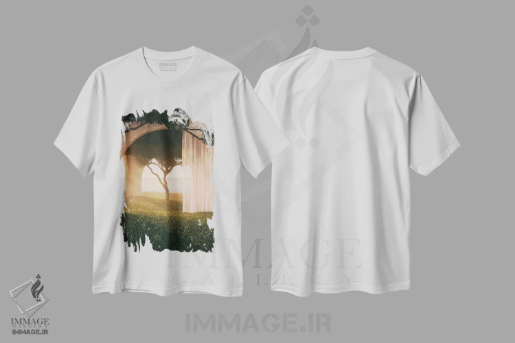 تیشرت سفید طرح دار جای شاد، عکاسی ترکیبی اثر جیمز ترالی | immage.ir