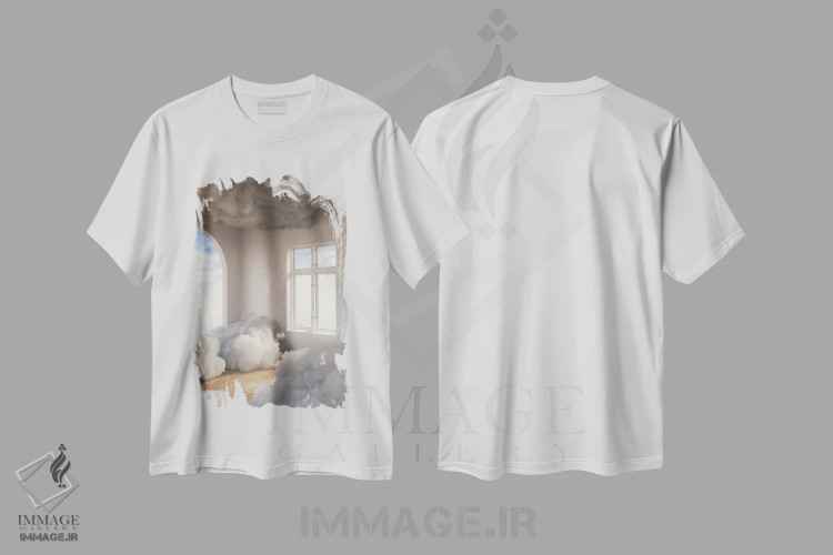 تیشرت سفید طرح دار عصر شنبه، عکاسی ترکیبی اثر جیمز ترالی | immage.ir