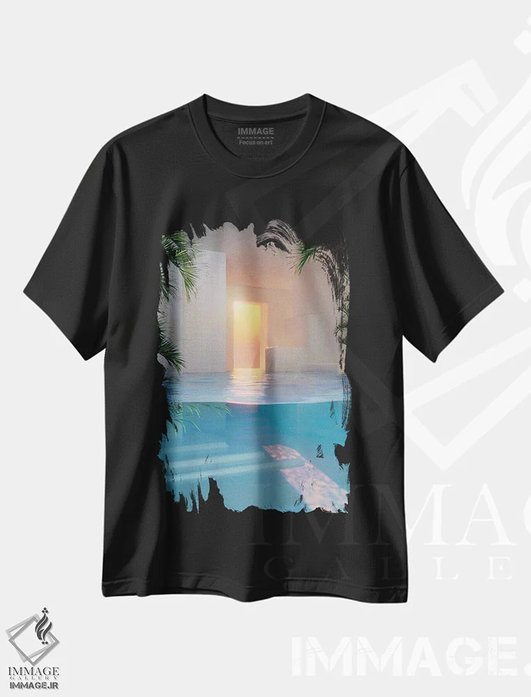 تیشرت مشکی طرح دار ورودی به خاطرات نوستالژیک، عکاسی ترکیبی اثر جیمز ترالی | immage.ir