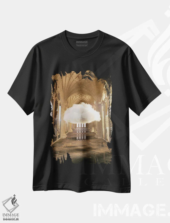 تیشرت مشکی طرح دار کلیسای ابری، عکاسی ترکیبی اثر جیمز ترالی | immage.ir