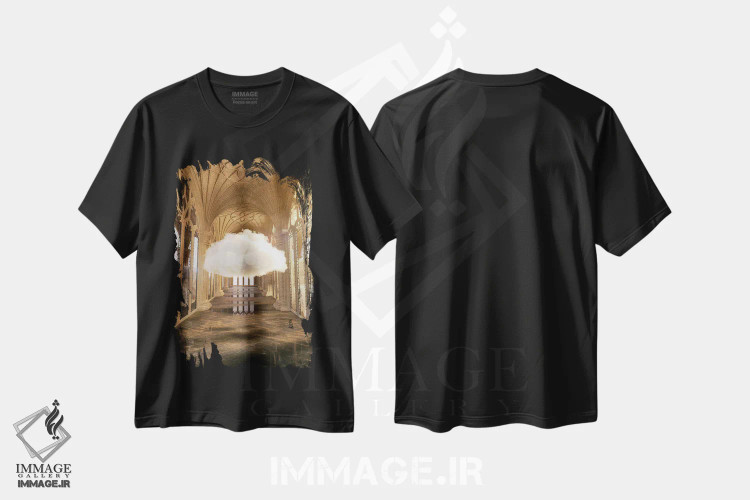 تیشرت مشکی طرح دار کلیسای ابری، عکاسی ترکیبی اثر جیمز ترالی | immage.ir