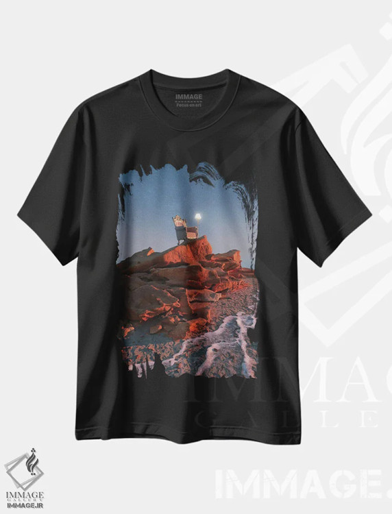 تیشرت مشکی طرح دار جای مخفی، عکاسی ترکیبی اثر جیمز ترالی | فروشگاه ایماژ