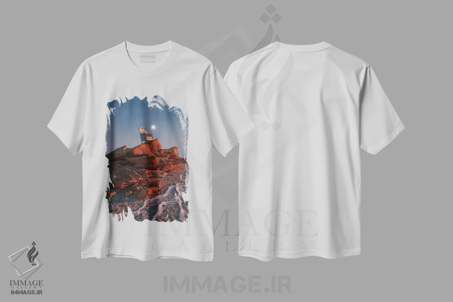 تیشرت سفید طرح دار جای مخفی، عکاسی ترکیبی اثر جیمز ترالی | immage.ir