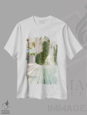 تیشرت سفید طرح دار بهشت سا، عکاسی ترکیبی اثر جیمز ترالی | immage.ir