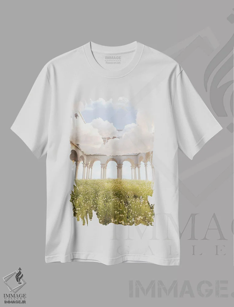 تیشرت سفید طرح دار خیال پردازی ها، عکاسی ترکیبی اثر جیمز ترالی | فروشگاه ایماژ