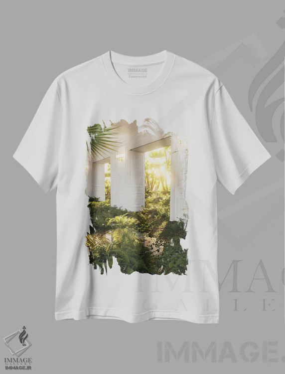 تیشرت سفید طرح دار اتاق انتظار، عکاسی ترکیبی اثر جیمز ترالی | فروشگاه ایماژ