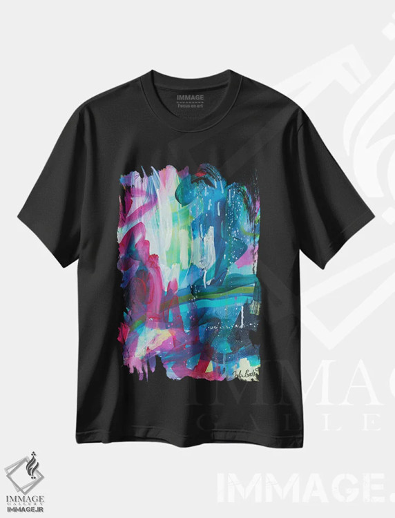 تیشرت مشکی طرح دار آیا این طعم سرخوشی است اثر جولیا بادو | فروشگاه ایماژ