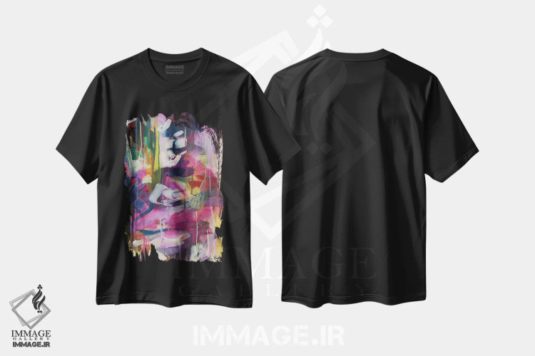 تیشرت مشکی طرح دار راهم را گم کردم اما هرگز رویایم را از دست نمی دهم اثر جولیا بادو | immage.ir