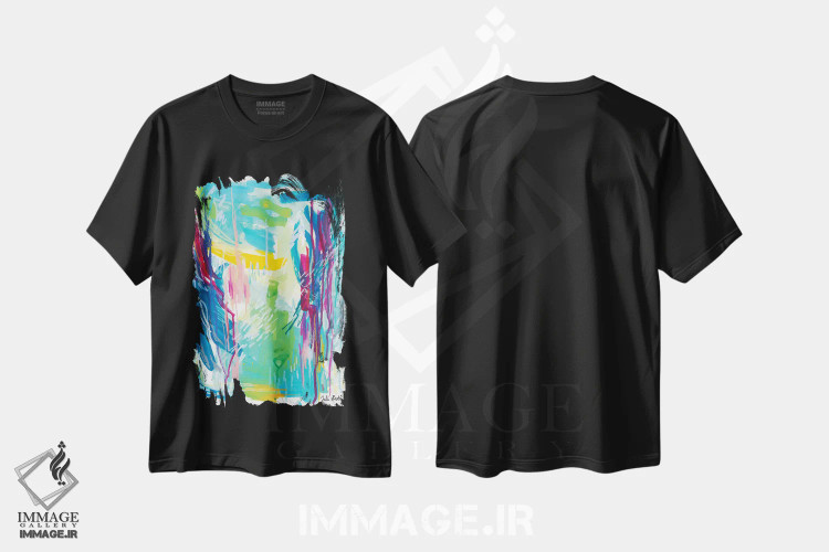 تیشرت مشکی طرح دار فرزند ماه اثر جولیا بادو | immage.ir