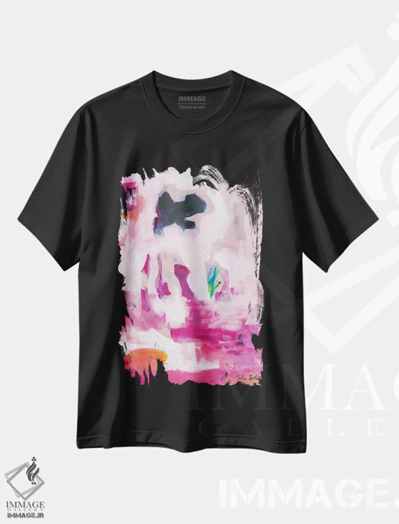 تیشرت مشکی طرح دار پسر عاشق پیشه اثر جولیا بادو | فروشگاه ایماژ