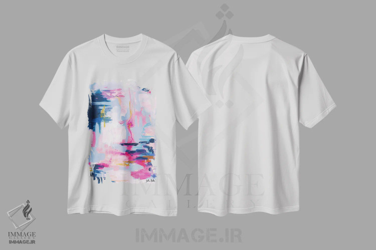 تیشرت سفید طرح دار نقطه بی صدا یا بی اثر اثر جولیا بادو | immage.ir