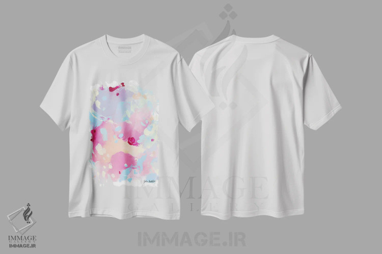 تیشرت سفید طرح دار رویاهای شیرین اثر جولیا بادو | immage.ir