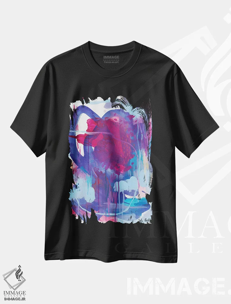 تیشرت مشکی طرح دار چه خبر اثر جولیا بادو | فروشگاه ایماژ