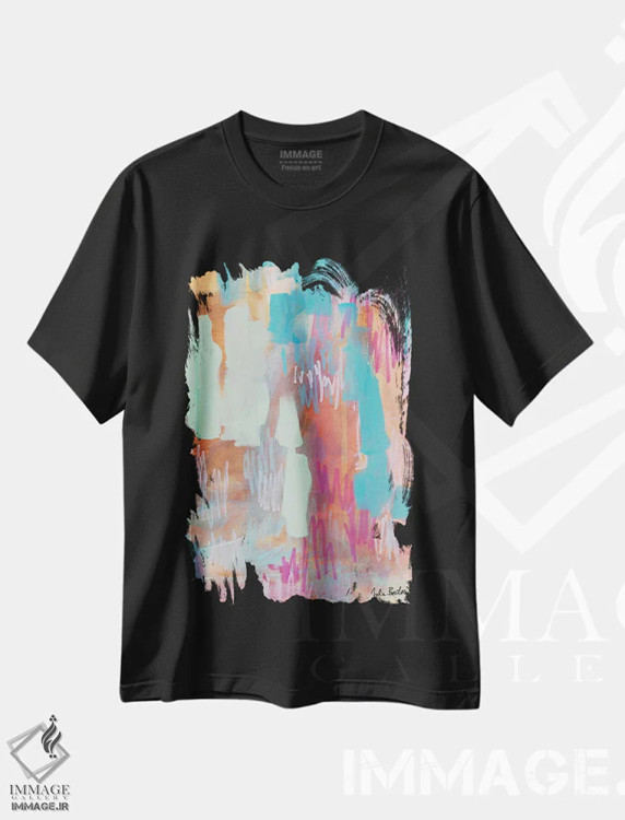 تیشرت مشکی طرح دار Lay Bare,پنهان کردن، آشکار ساختن اثر جولیا بادو | فروشگاه ایماژ