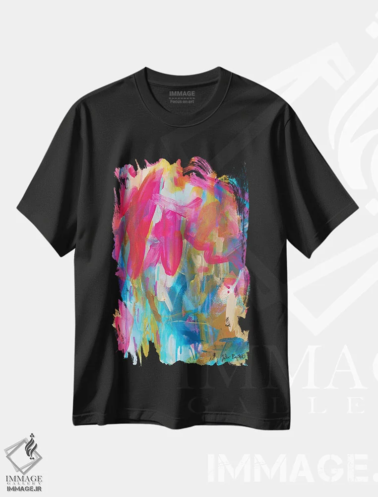 تیشرت مشکی طرح دار This Love,چیز جالبی است، این عشق اثر جولیا بادو | فروشگاه ایماژ