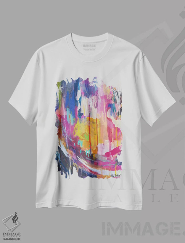 تیشرت سفید طرح دار ذهن و وجودت را از آشفتگی خالی کن اثر جولیا بادو | فروشگاه ایماژ