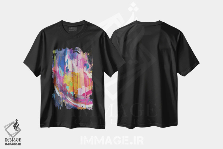 تیشرت مشکی طرح دار ذهن و وجودت را از آشفتگی خالی کن اثر جولیا بادو | immage.ir