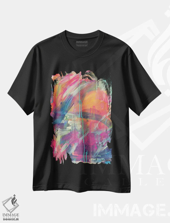 تیشرت مشکی طرح دار اجازه نده تاریکی به تو غلبه کند اثر جولیا بادو | immage.ir