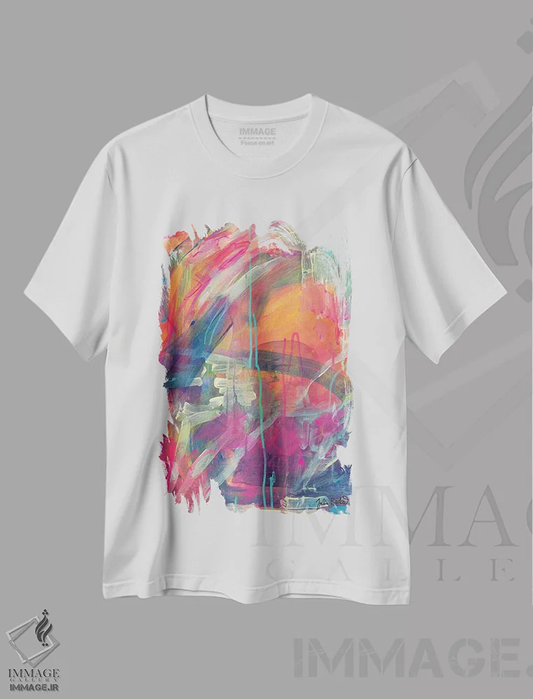 تیشرت سفید طرح دار اجازه نده تاریکی به تو غلبه کند اثر جولیا بادو | فروشگاه ایماژ