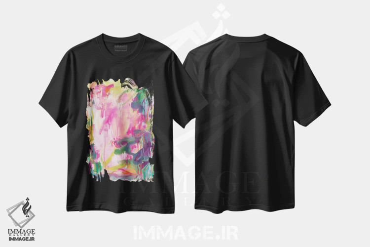 تیشرت مشکی طرح دار افسون شده اثر جولیا بادو | فروشگاه ایماژ