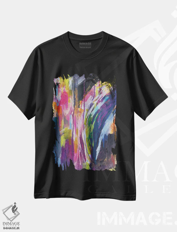 تیشرت مشکی طرح دار غرور افراطی اثر جولیا بادو | فروشگاه ایماژ