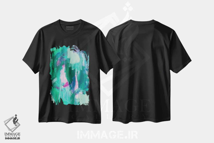 تیشرت مشکی طرح دار امید داشتن و عمل کردن اثر جولیا بادو | immage.ir