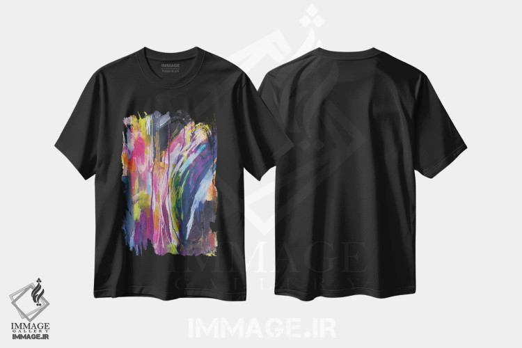 تیشرت مشکی طرح دار غرور افراطی اثر جولیا بادو | فروشگاه ایماژ