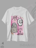 تیشرت سفید طرح دار زندگی یعنی گوچی، هنر دیجیتال اثر جولی شریبر | immage.ir