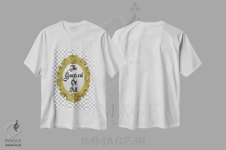 تیشرت سفید طرح دار White,گوچی ترین همه، سفید، هنر دیجیتال اثر جولی شریبر | فروشگاه ایماژ