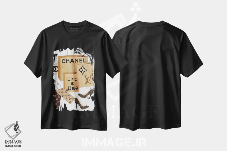 تیشرت مشکی طرح دار آثار جولی شریبر - immage.ir