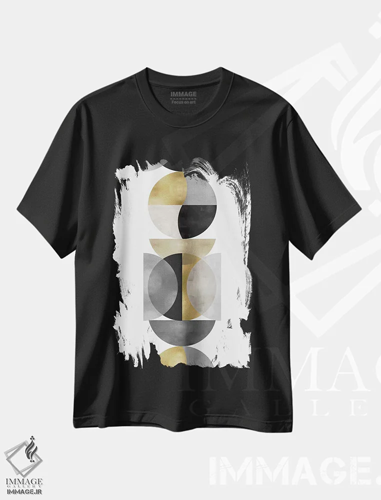 تیشرت مشکی طرح دار عمل تعادل اثر جاستین تامپسون | فروشگاه ایماژ