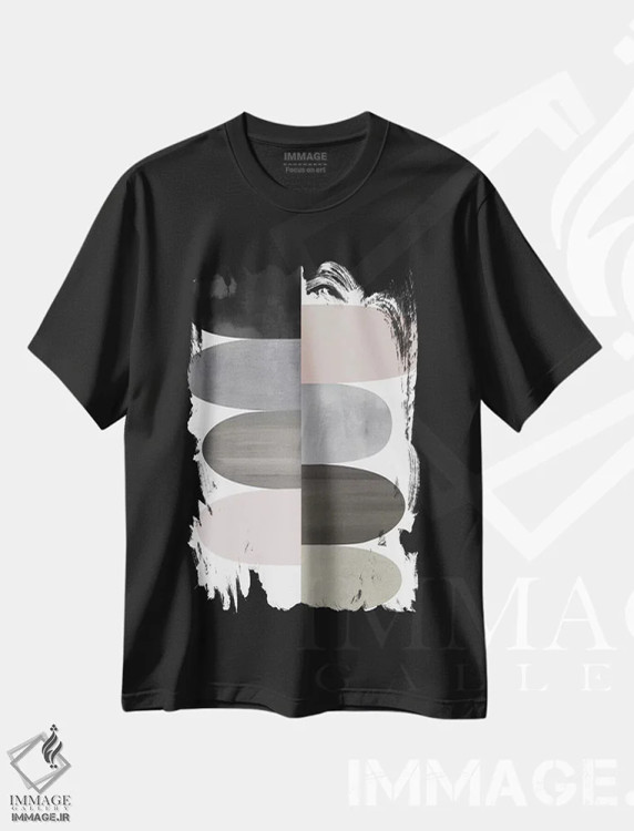 تیشرت مشکی طرح دار گونهٔ درخشان ۱ اثر جاستین تامپسون | فروشگاه ایماژ