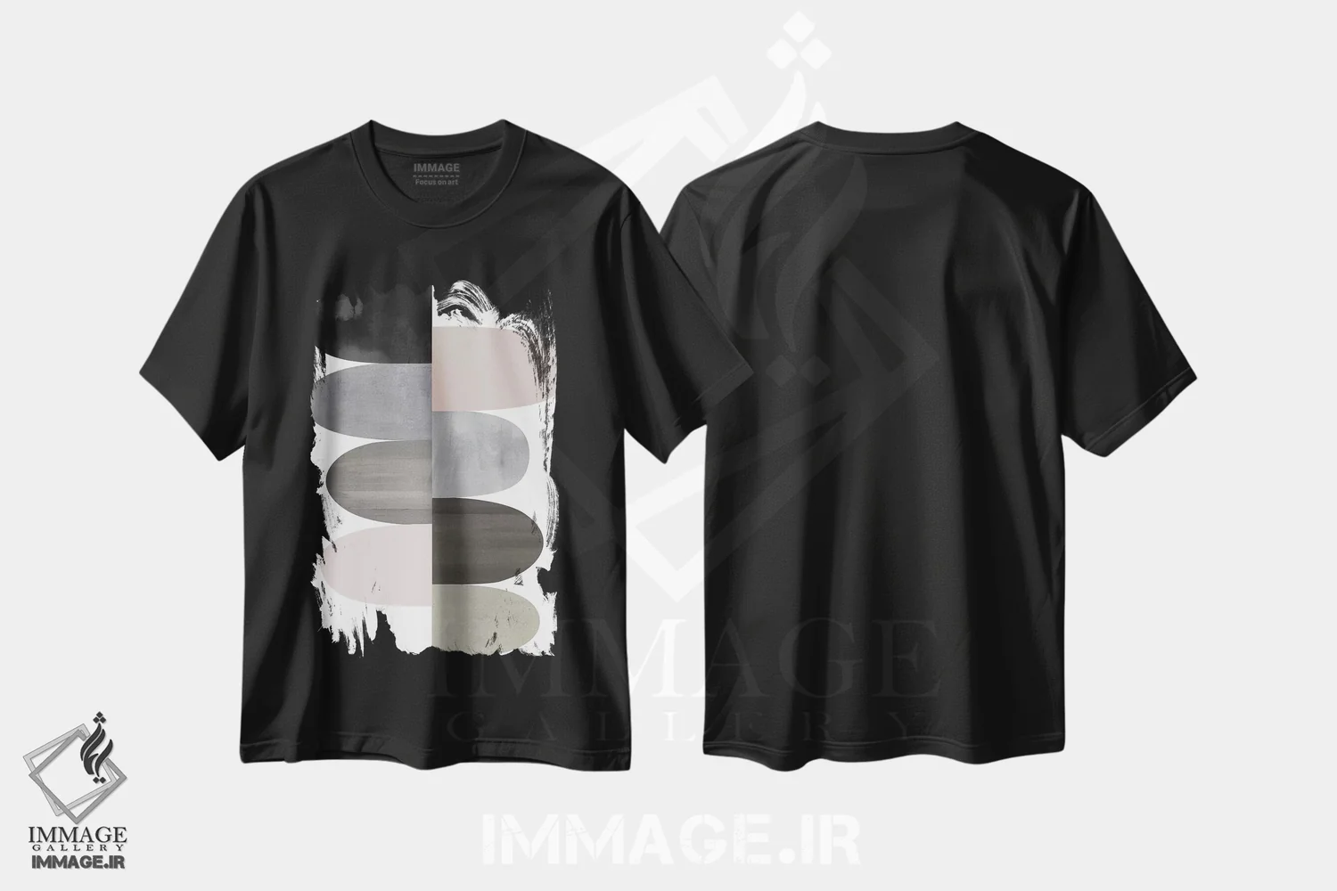 تیشرت مشکی طرح دار گونهٔ درخشان ۱ اثر جاستین تامپسون | فروشگاه ایماژ