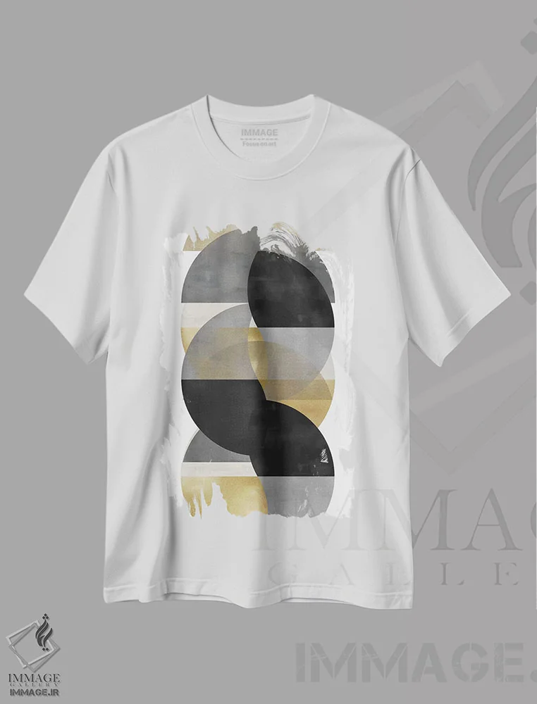 تیشرت سفید طرح دار چند لایه ۲ اثر جاستین تامپسون | فروشگاه ایماژ