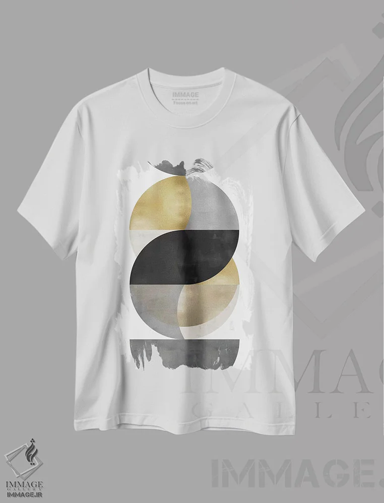 تیشرت سفید طرح دار چند لایه ۱ اثر جاستین تامپسون | immage.ir