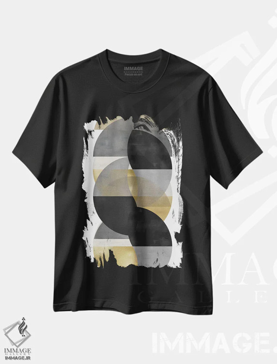 تیشرت مشکی طرح دار چند لایه ۲ اثر جاستین تامپسون | immage.ir