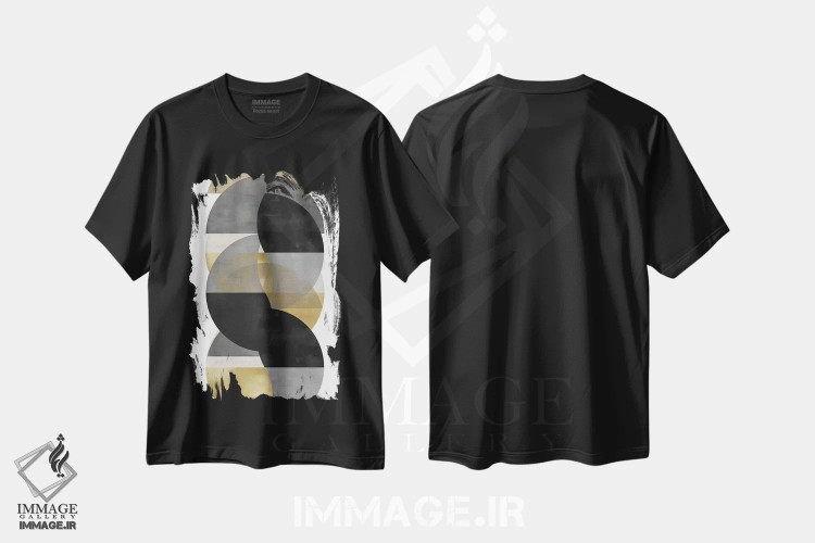 تیشرت مشکی طرح دار چند لایه ۲ اثر جاستین تامپسون | immage.ir