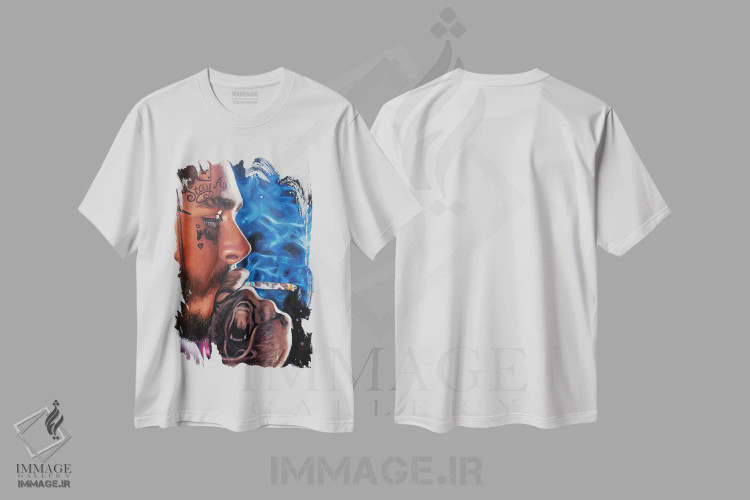 تیشرت سفید طرح دار پست، دکوراسیون جایگزین اثر جولیا رایان | فروشگاه ایماژ