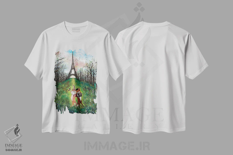 تیشرت سفید طرح دار جذابیت خاص، تزئینی اثر جانا واشتی | immage.ir