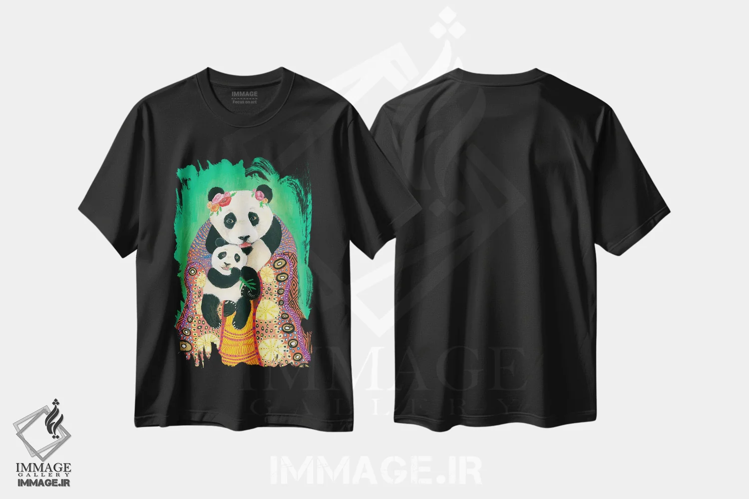 تیشرت مشکی طرح دار تاج گذاری لینگ لینگ، دکور آسیایی اثر جانا واشتی | immage.ir